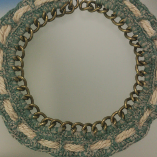 klettissimo: Collar verde menta y verde menta claro con cordon