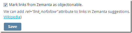 zemanta nofollow option