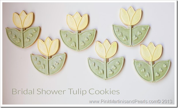 tulip bridal shower cookies