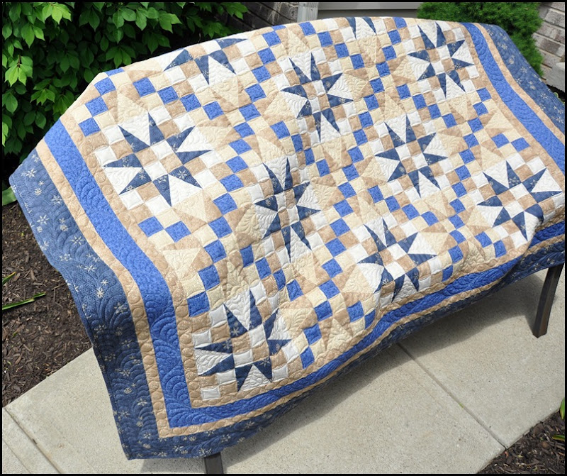 Indigo Stars quilt 009