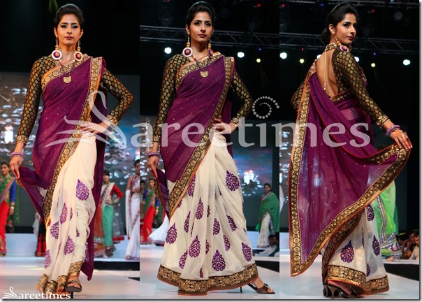 White_Purple_Embroidery_Saree White_Purple_Embroidery_Saree