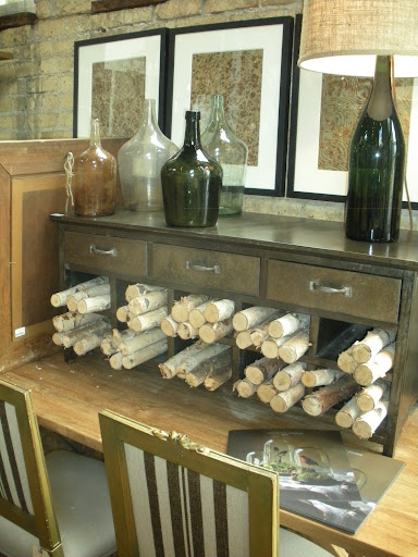 I love how they've filled this piece with firewood.