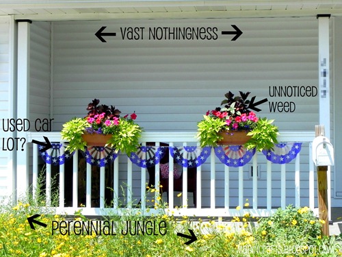 front porch flowers text