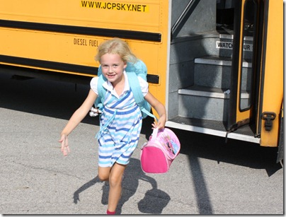 going to school
