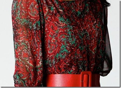 Karen Paisley Print Belted Chiffon Dress1 Karen Paisley Print Belted Chiffon Dress1