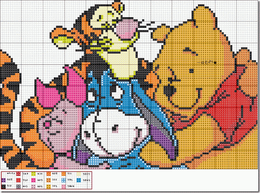Ponto de cruz winnie the Pooh - Imagui