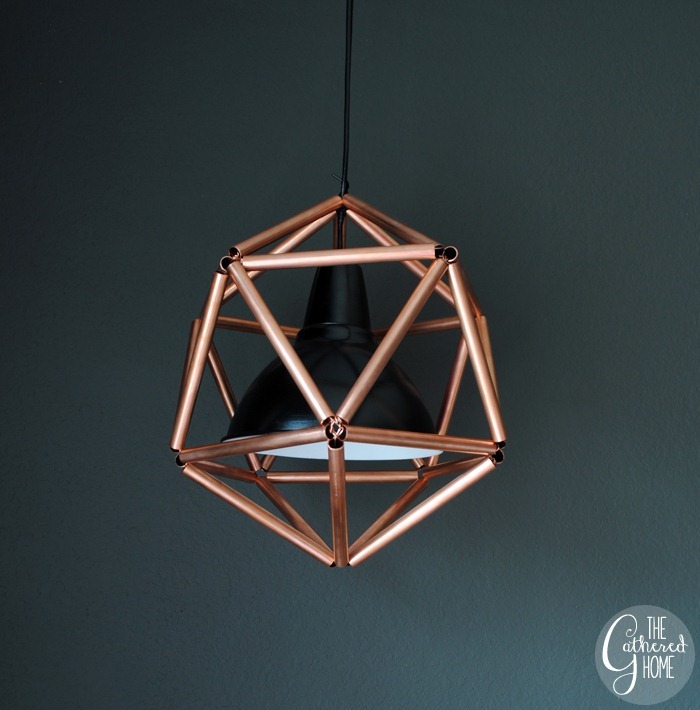 DIY Copper Pipe Icosahedron Light Fixture