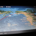 trip overview map from tokyo to toronto in Narita, Tokyo, Japan