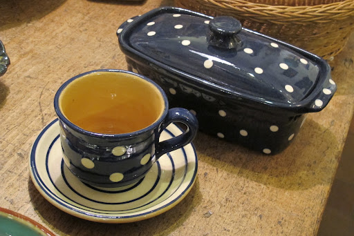 Polka dots and stripes are a great combo.