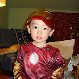 Eidan in his Iron Man costume