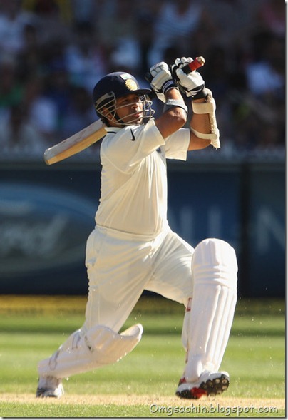 Sachin Tendulkar of India bats during day two of the First Test match between Australia and India