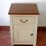 Milk-Painted Bedside Cabinet