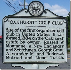 Oakhurst Golf Club marker Greenbrier County, WV