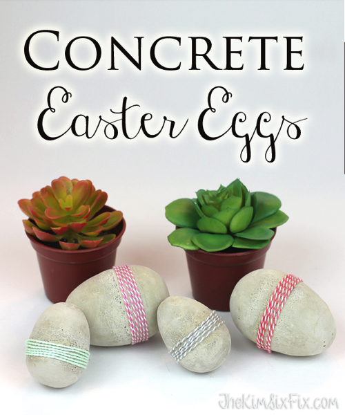 How to make concrete easter eggs with plastic eggs as molds for the masonry cement. The perfect mix of modern and whimsical! AND EASY TO DO! 