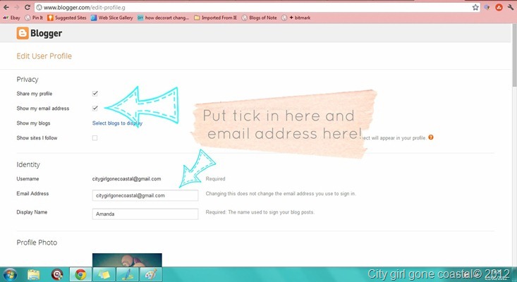 saving email address
