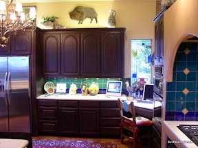 Stained kitchen cabinets