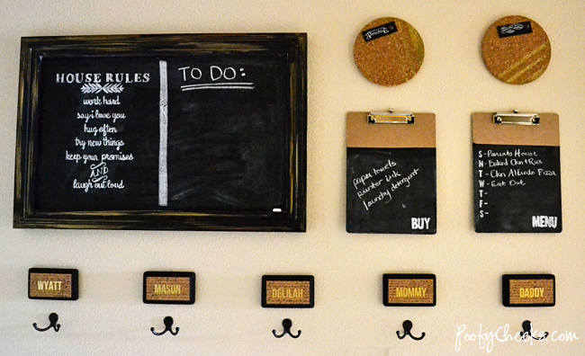 Home Command Center - Chalkboard and Gold