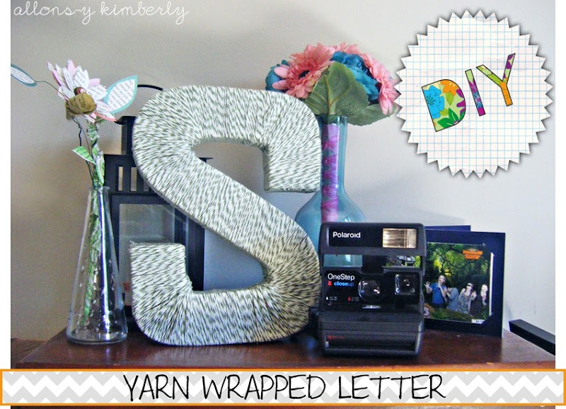 Yarn Wrapped Letter via allonsykimberly.com
