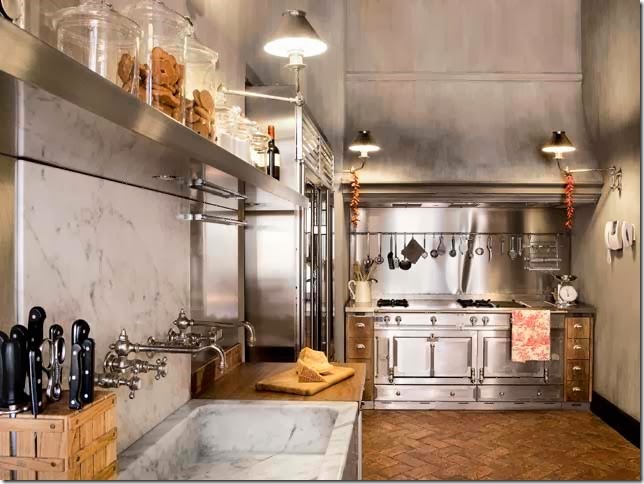 Kitchen, Carrara marble, reclaimed tiles AB_09_640