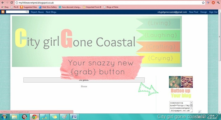 your new button on your blog