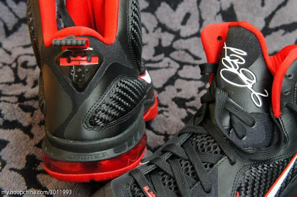 Fresh Look at Nike LeBron 9 in Black White and Red of course