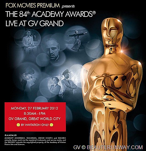 Golden Village FOX International Channels live screening 84th ACADEMY AWARDS OSCARS FOX Movies Starhub GV Grand  27 February 2012