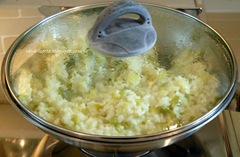 risotto ai porri, mantecare