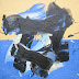 Compositie Blauw Creme Zwart