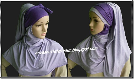ponytail 2 tone arniz ungu muda 