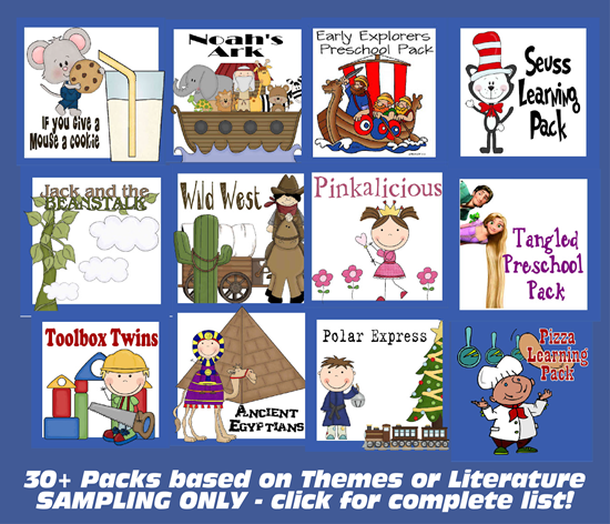 Themed Family Leanring Packs for 1st Grade Themed Family Leanring Packs for 1st Grade