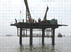 Fixed Platform with Bailer & Chisel Marine piling