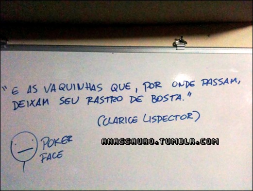 Quando desenhei o poker face, tive uma premoni&ccedil;&atilde;o: afinal, esta foi a cara que fiz quando vi tanto &oacute;dio escrito.