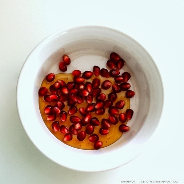 Homemade Pomegranate Facial Scrub via homework | carolynshomework.com