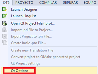 qt opciones qt opciones
