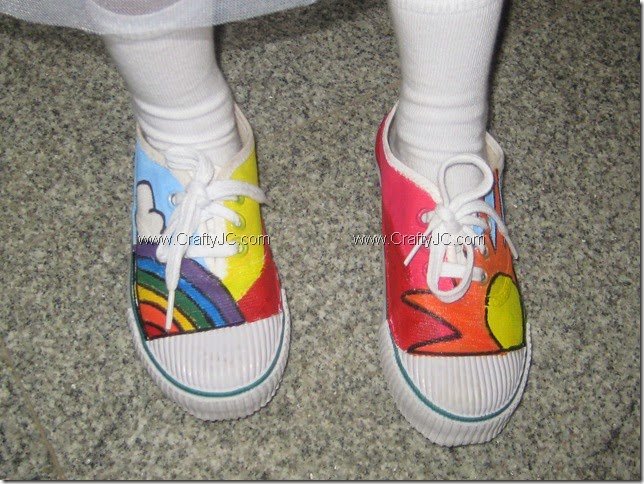 CraftyJC Rainbow Birthday Shoes