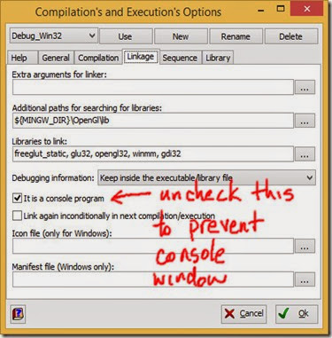 Change project configuration to not create console window Change project configuration to not create console window