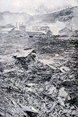 c0 Johnstown flood debris, 1889.
