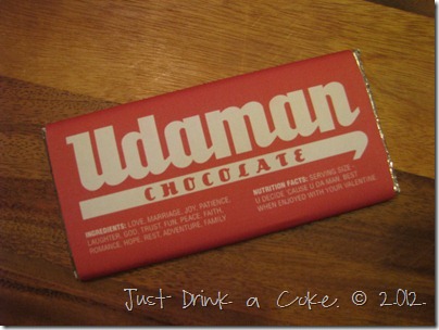 udaman candy bar wrapper