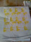 Jen came up with multiple patterns for their table linens.