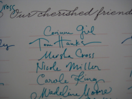 And when we signed the poster (we had a practice one for people to test out their signatures) we had a laugh and invited some famous guests. Who wouldn't want Tom Hanks at their wedding?