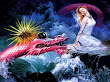 Red Dragon In Waves