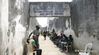 le couloir du centre pénitencière de Makala à Kinshasa