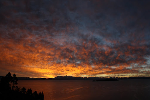 The sun rising over Bolivia's Cordillera Real.