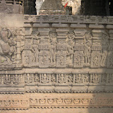 Nritta-Ganesha on leftmost, while various apsaras on his right.