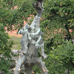 Here's the dragon outside of the cave.  It's supposed to breathe fire, but we never saw it.