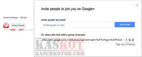 Mengundang Teman di Google Plus - Send invitations - 150