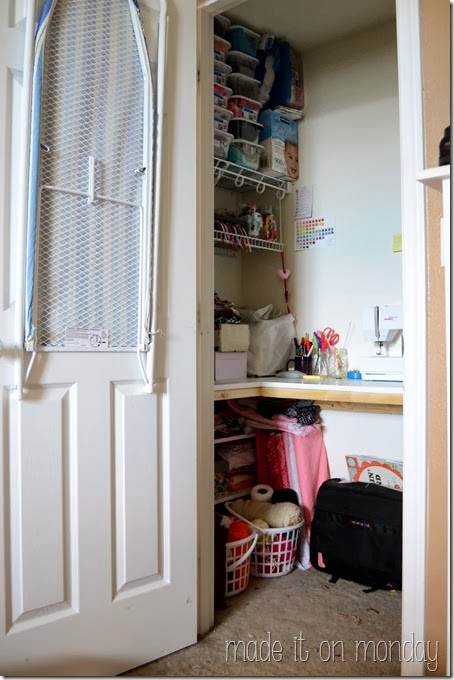 A Practical & Affordable Craft Closet @ Made it on Monday A Practical & Affordable Craft Closet @ Made it on Monday
