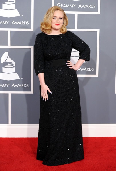 Adele arrives at the 54th Annual GRAMMY Awards