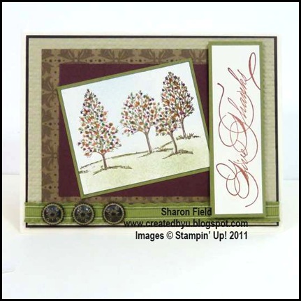 CS49H, Sharon_Field, lovely_as_a_tree, hand_penned_holidays, thanksgiving, card, antique brads, creative-sketches, challenge, markers, blog candy, splitcoast stampers, stamps