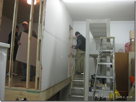 Drywall, Laundry Room